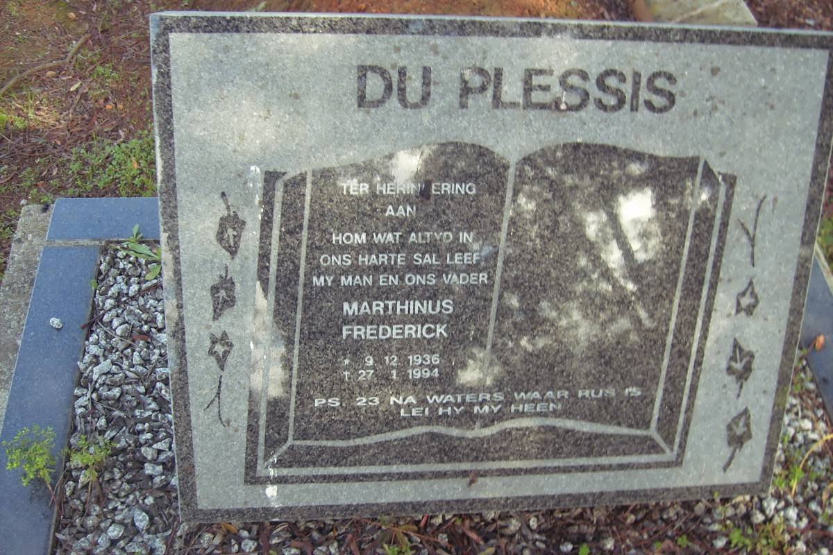 PLESSIS Marthinus Frederick, du 1936-1994