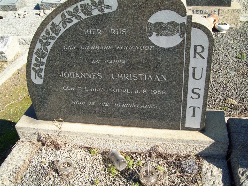 RUST Johannes Christiaan 1922-1958