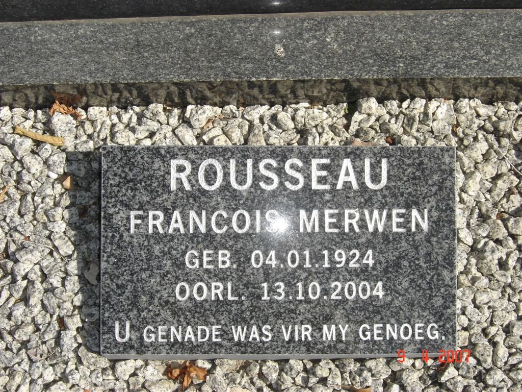 ROUSSEAU Francois Merwen 1924-2004