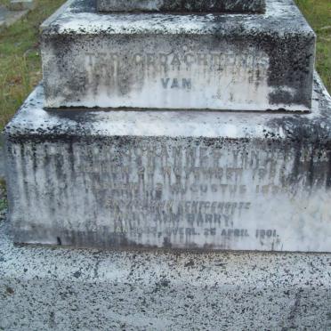 RIET Frederick Johannes, van der 1881-1896 &amp; Mary Ann BARRY 1833-1901