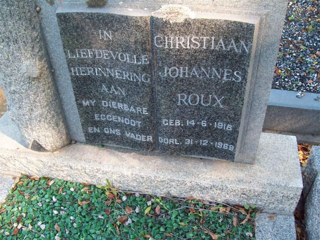 ROUX Christiaan Johannes 1918-1969