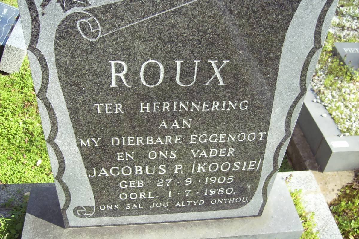 ROUX Jacobus P. 1905-1980