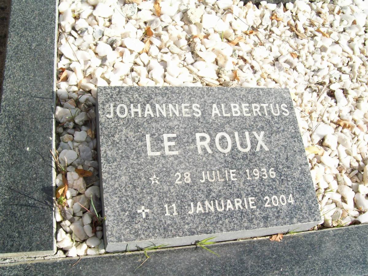 ROUX Johannes Albertus, le 1936-2004