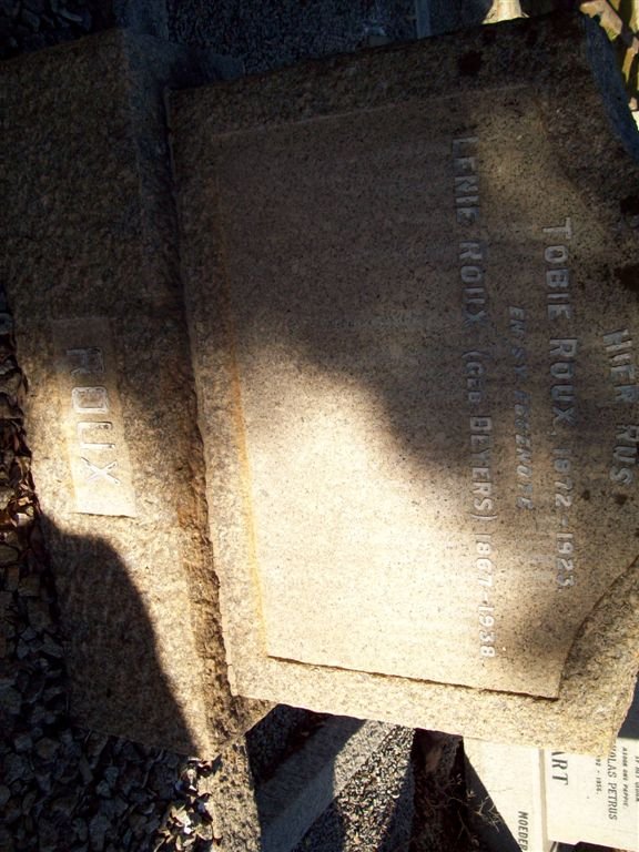 ROUX Tobie 1872-1923 &amp; Lenie BEYERS 1867-1938