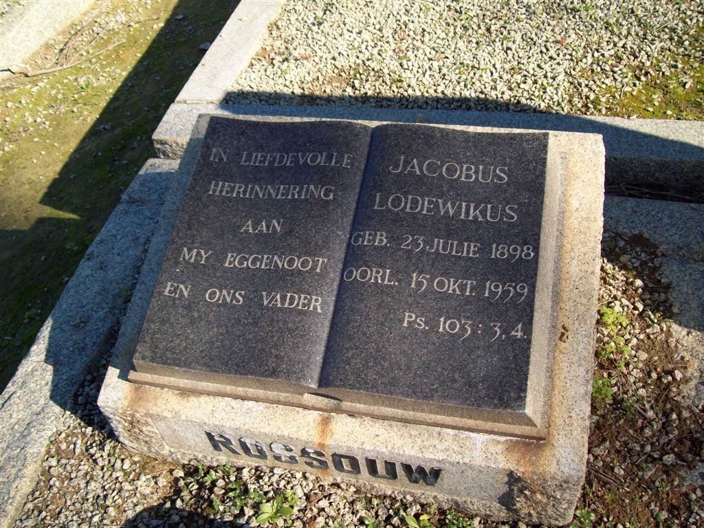 ROSSOUW Jacobus Lodewikus 1898-1959