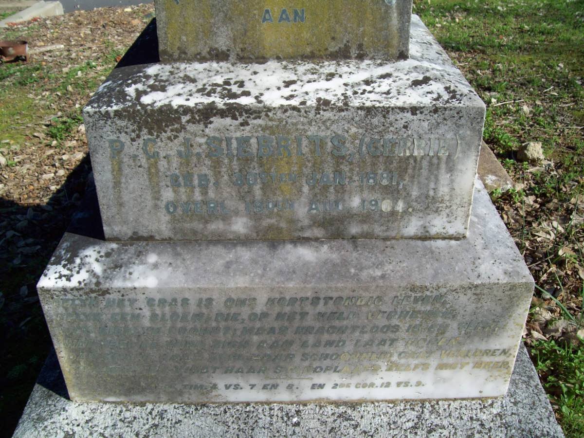 SIEBRITS P.G.J. 1881-1904