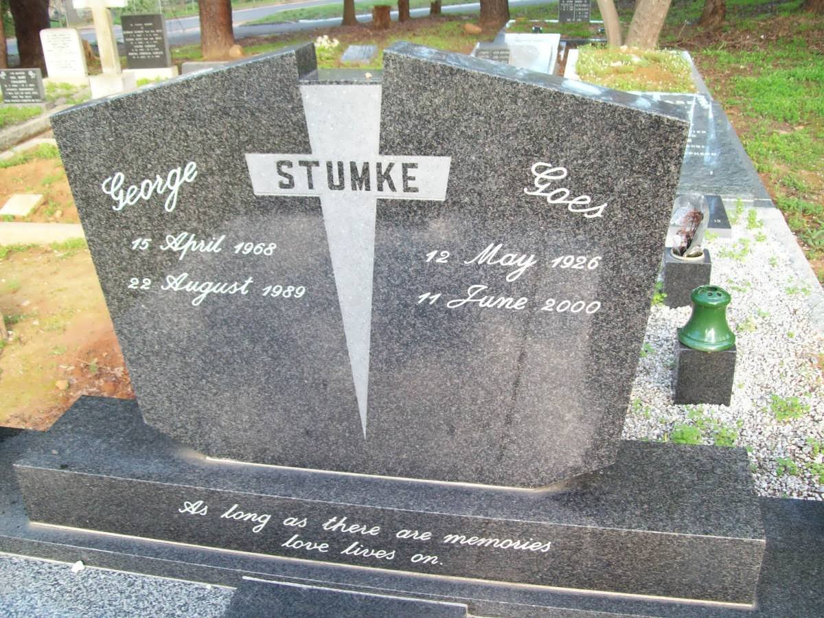 STUMKE Goes 1926-2000 :: STUMKE George 1968-1989
