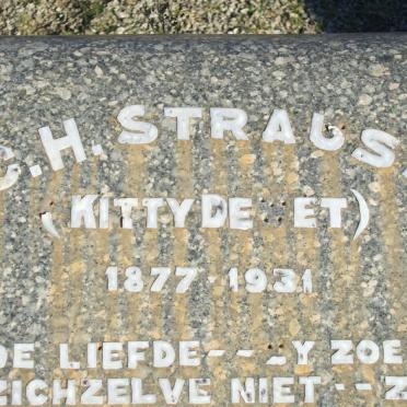 STRAUSS C.H. nee DE WET 1877-1931