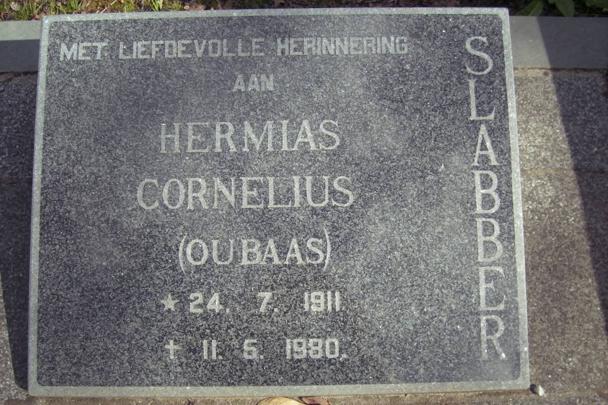 SLABBER Hermias Cornelius 1911-1980
