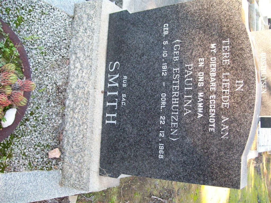 SMITH Paulina nee ESTERHUIZEN 1912-1968