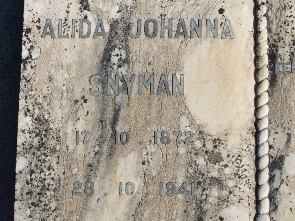 SNYMAN Alida Johanna 1872-1941