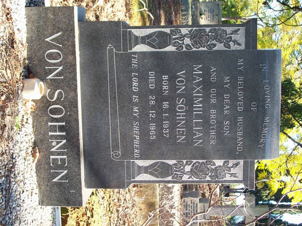 SOHNEN Maximillian, von 1937-1965