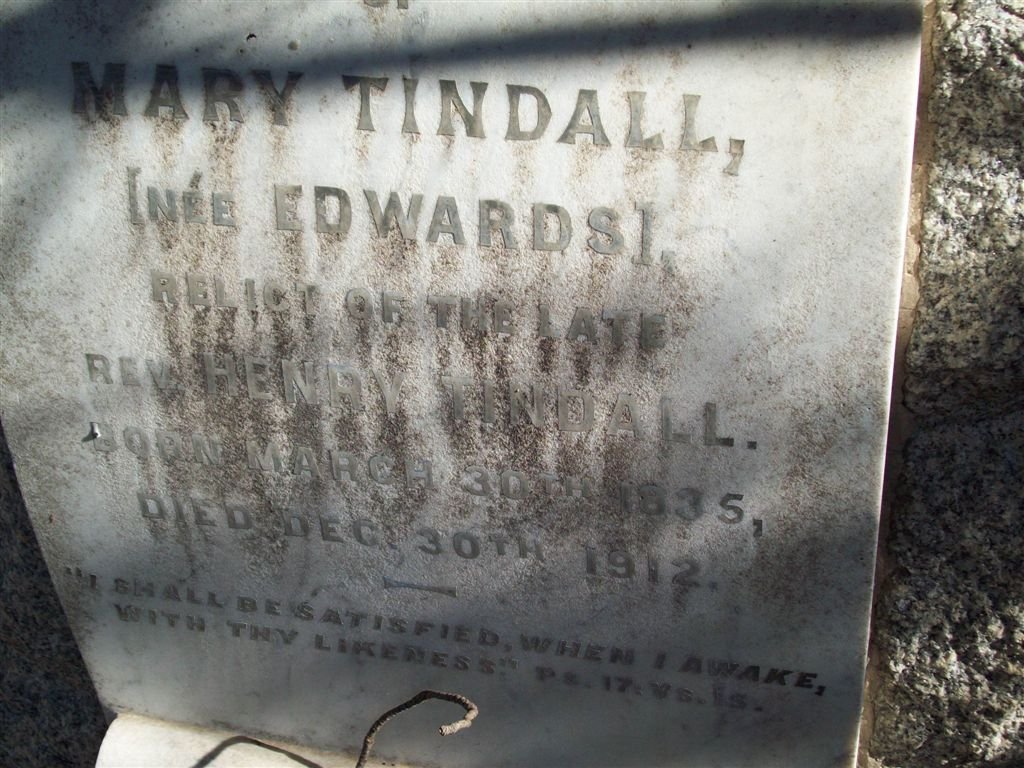 TINDALL Mary nee EDWARDS 1835-1912