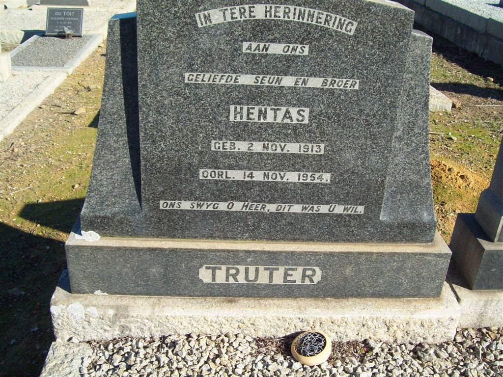 TRUTER Hentas 1913-1954