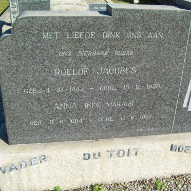 TOIT Roelof Jacobus, du 1882-1950 &amp; Anna MARAIS 1884-1957
