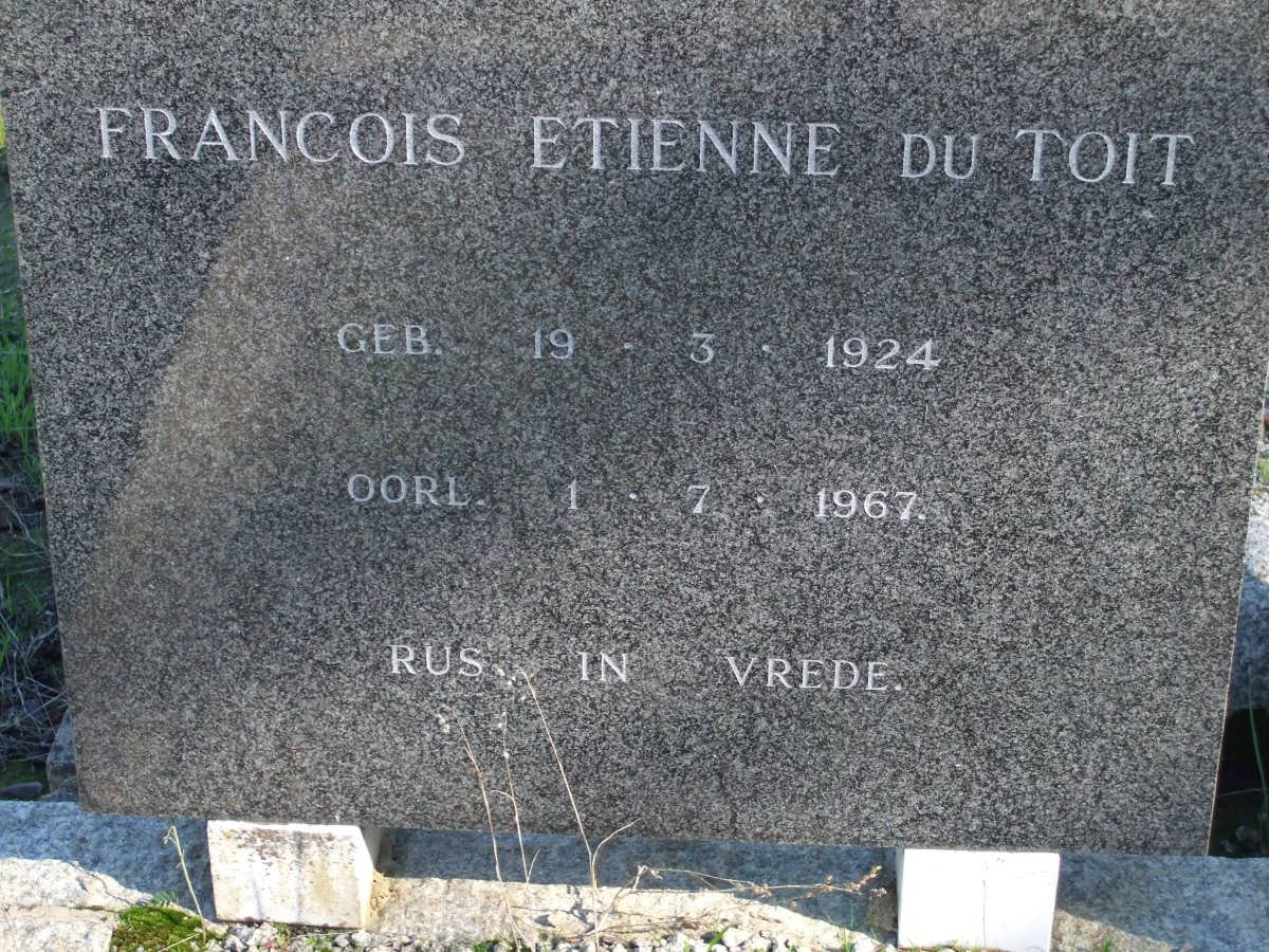 TOIT Francois Etienne, du 1924-1967
