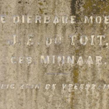 TOIT J.E., du nee MINNAAR