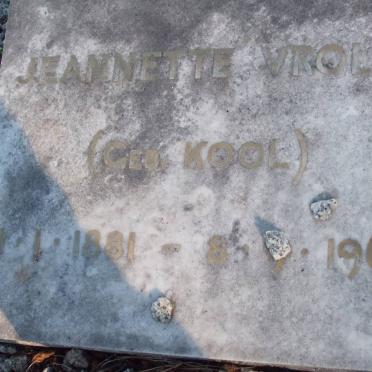 VROLIK Jeannette nee KOOL 1881-1960