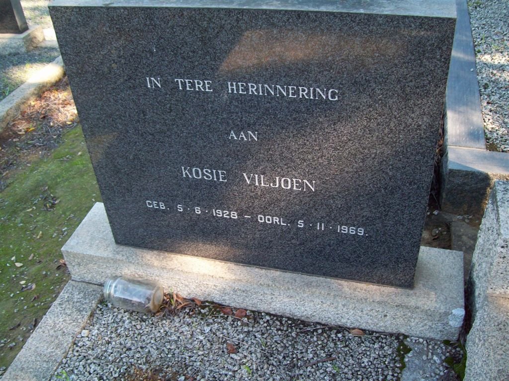 VILJOEN Kosie 1928-1969