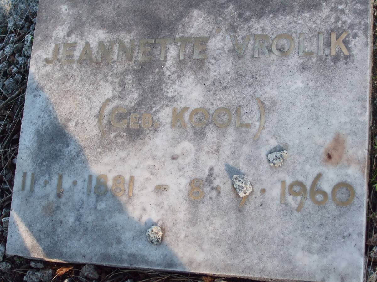 VROLIK Jeannette nee KOOL 1881-1960