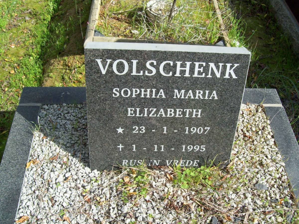 VOLSCHENK Sophia Maria Elizabeth 1907-1995