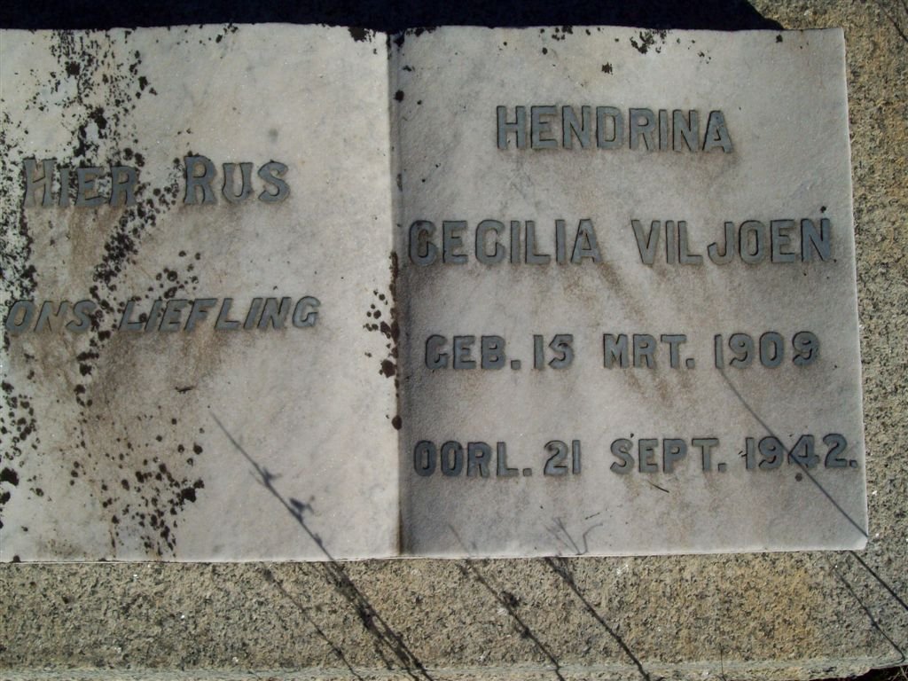 VILJOEN Hendrina Cecilia 1909-1942