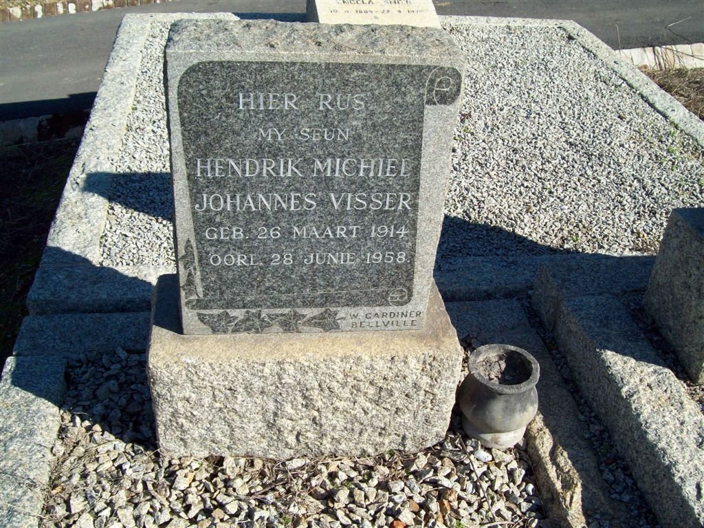 VISSER Hendrik Michiel Johannes 1914-1958