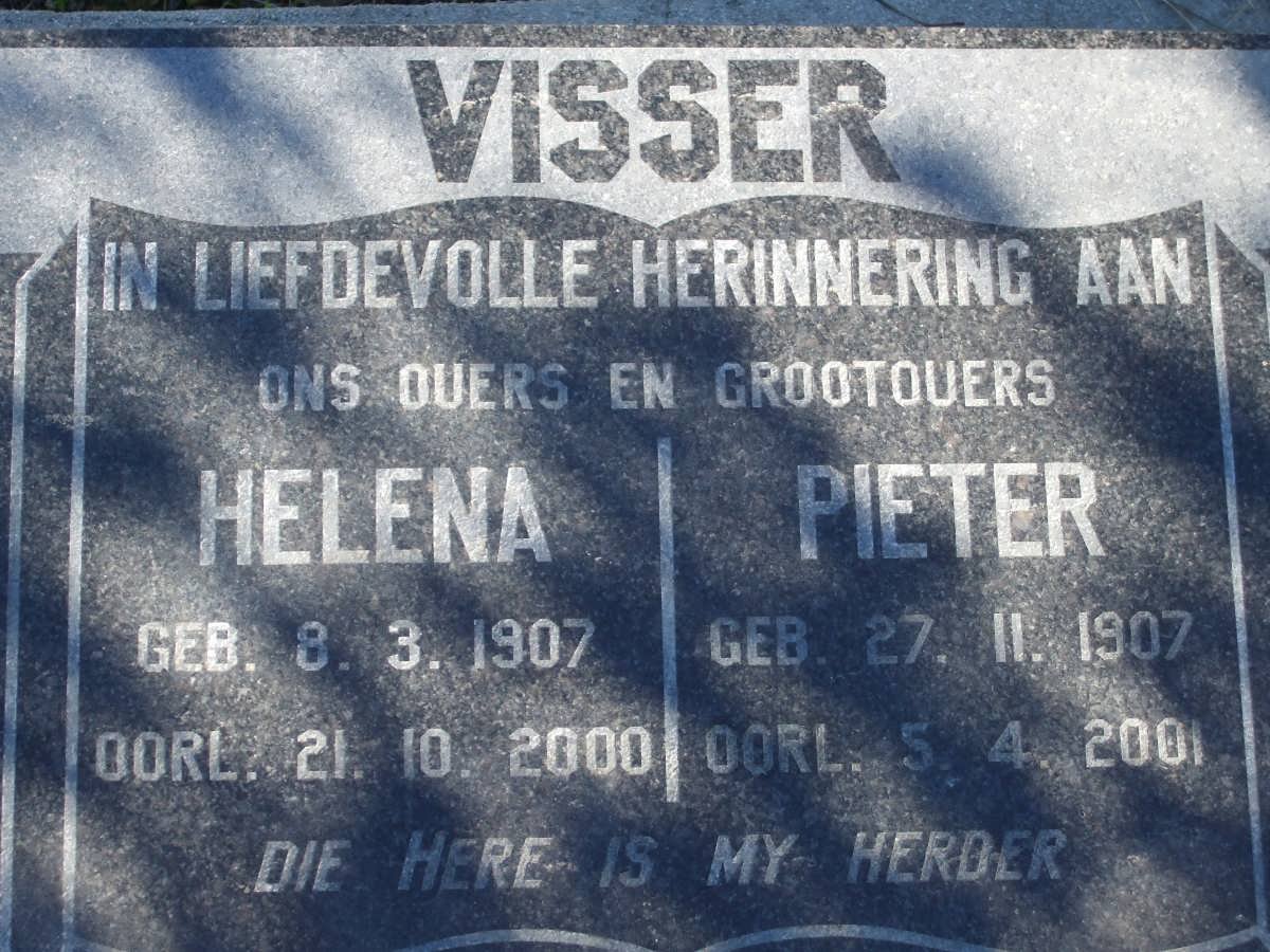 VISSER Pieter 1907-2001 &amp; Helena 1907-2000