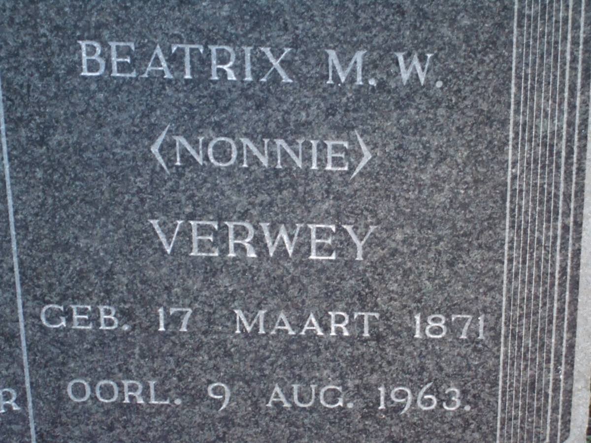 VERWEY Beatrix M.W. 1871-1963