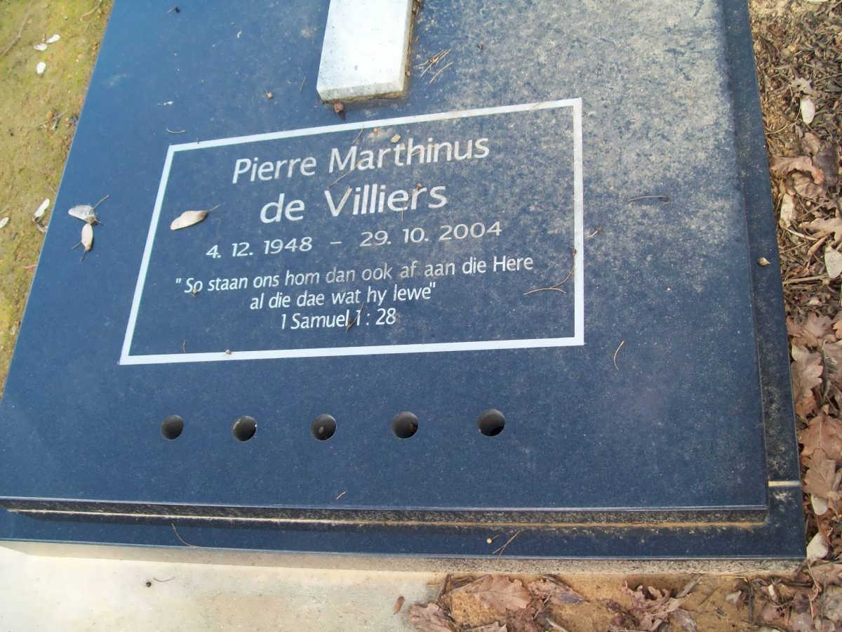 VILLIERS Pierre Marthinus, de 1948-2004