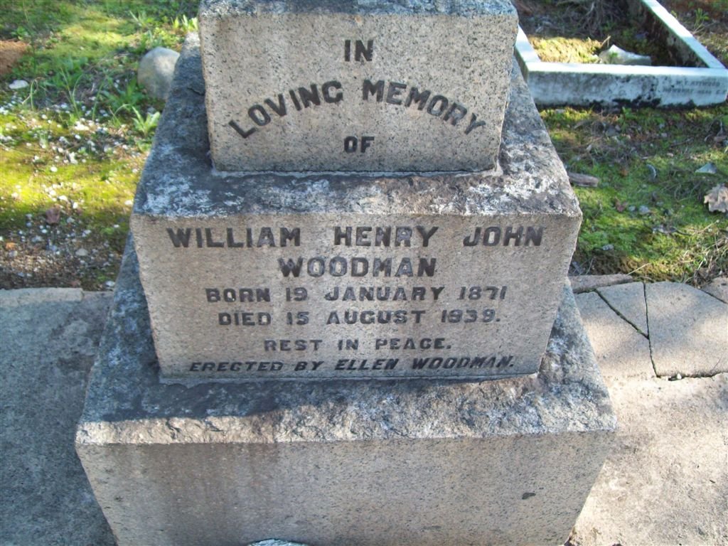 WOODMAN William Henry John 1871-1939