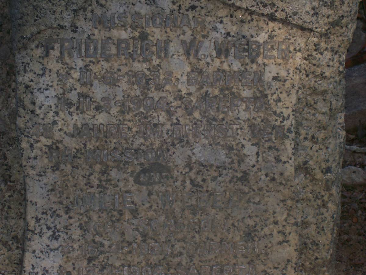 WEBER Friderich 1832-1904 &amp; Julie SCHAFER 1828-1904