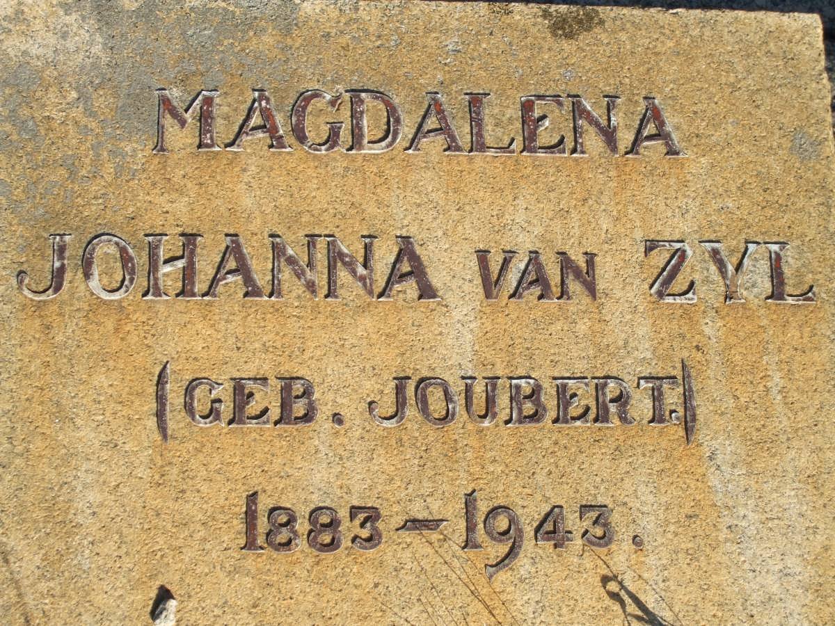 ZYL Magdalena Johanna, van nee JOUBERT 1883-1943
