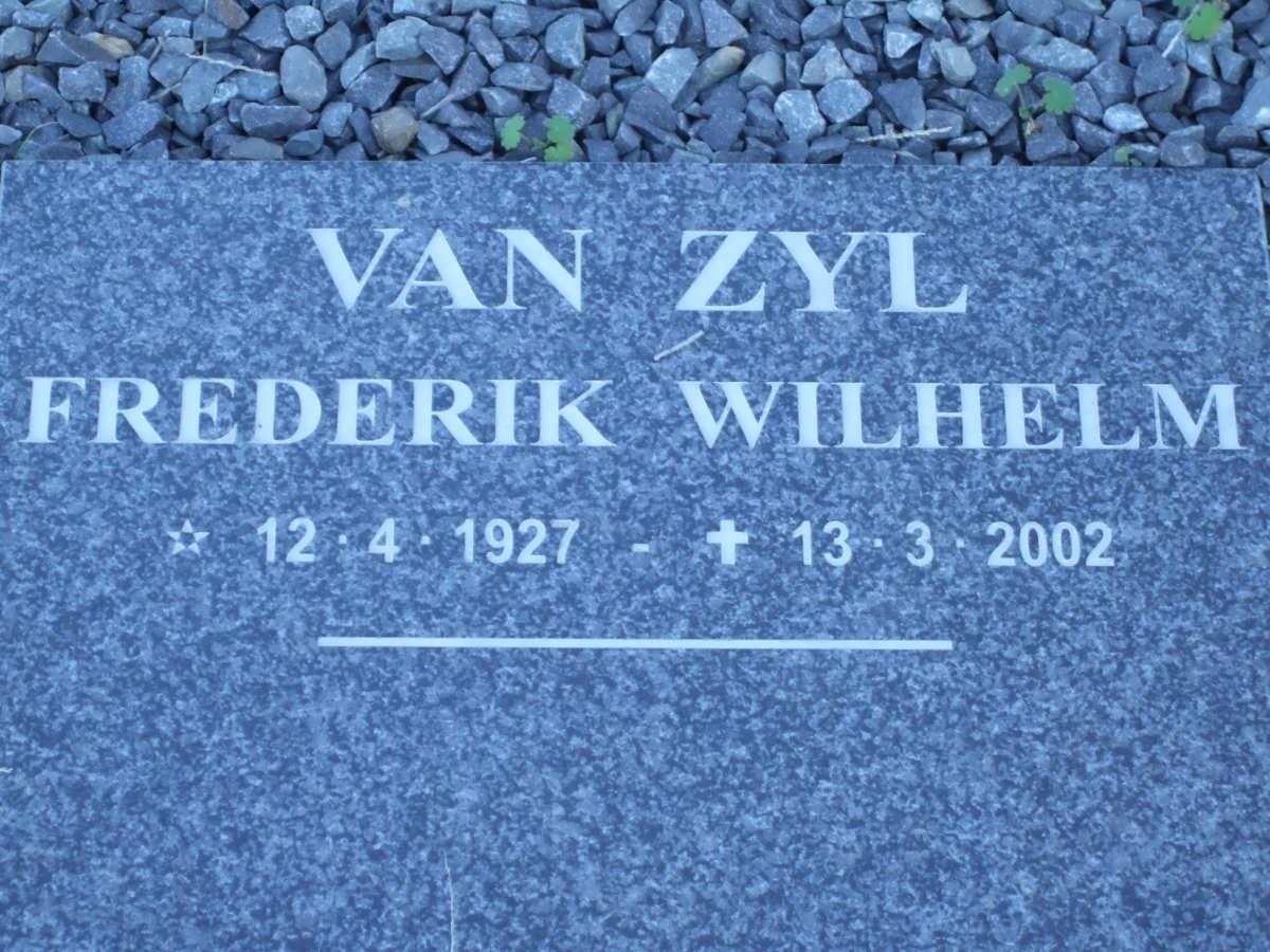 ZYL Frederik Wilhelm, van 1927-2002