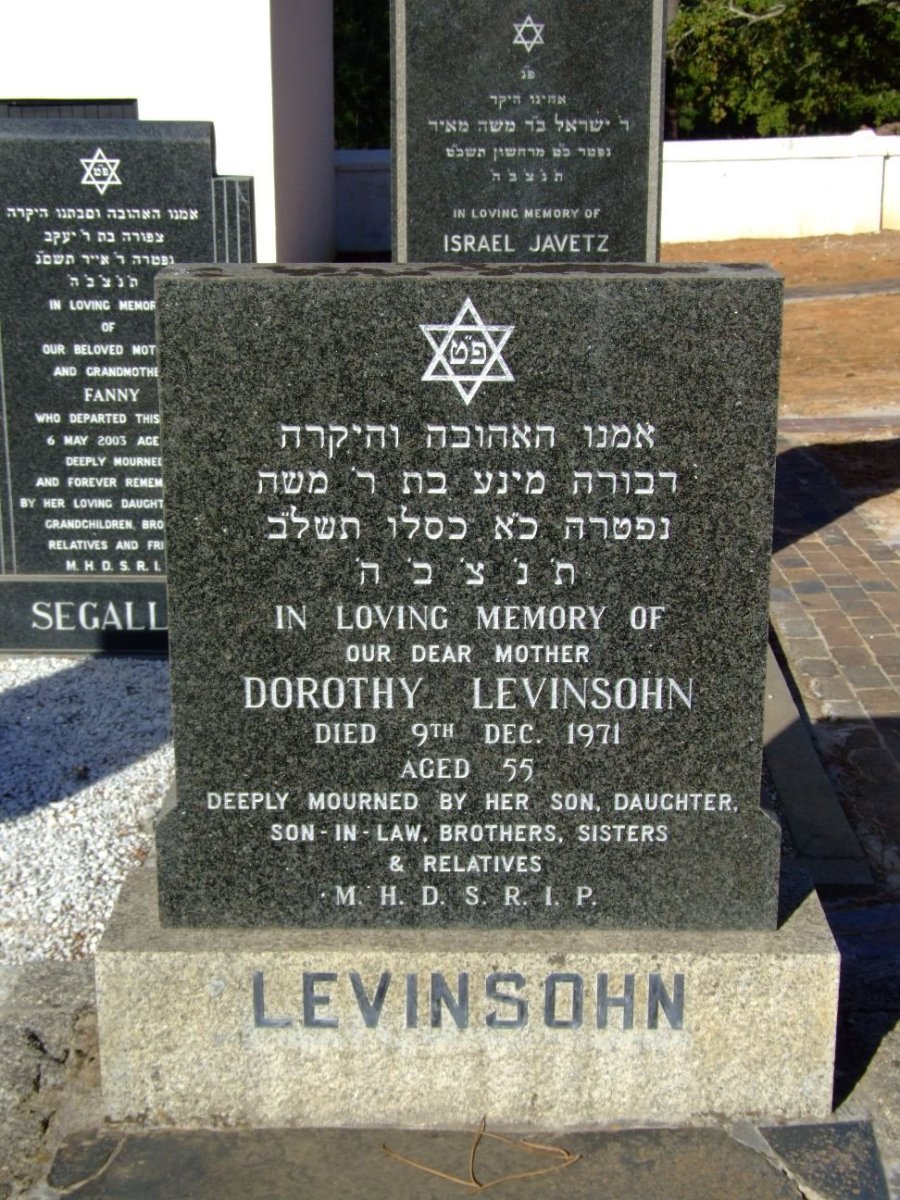 LEVINSOHN Dorothy -1971