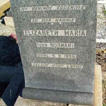 ? Elizabeth Maria nee BOSMAN -1956