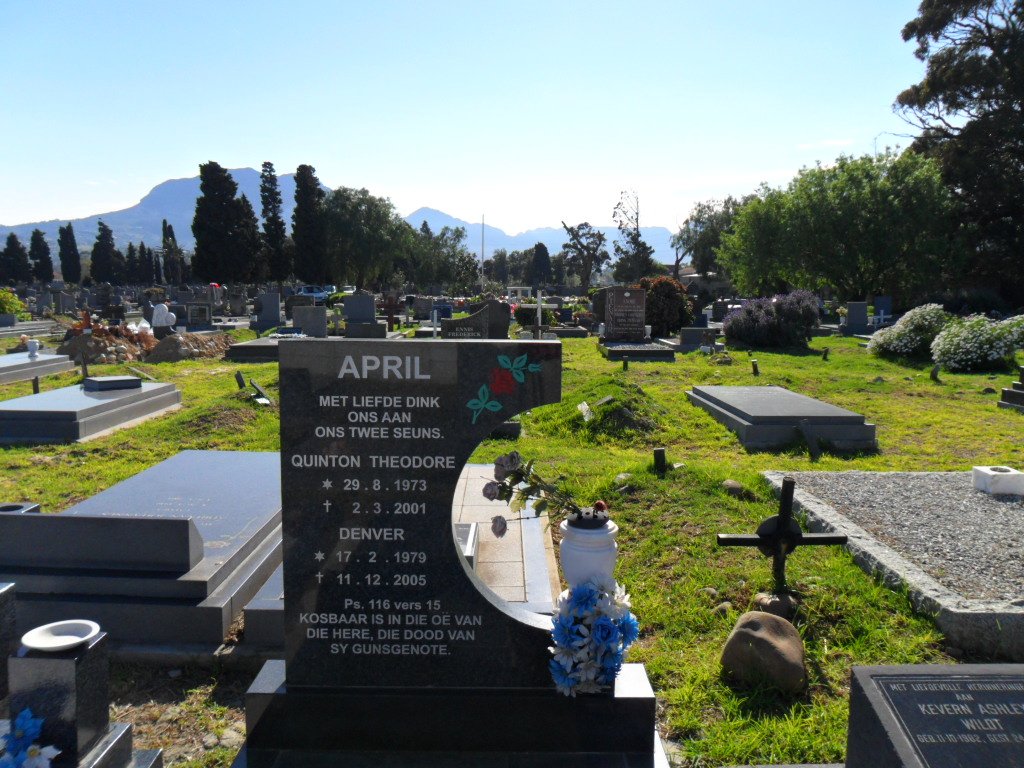 APRIL Quinton Theodore 1973-2001 ::  APRIL Denver 1979-2005