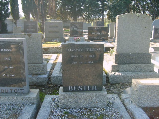 BESTER Johannes Thomas 1929-1969