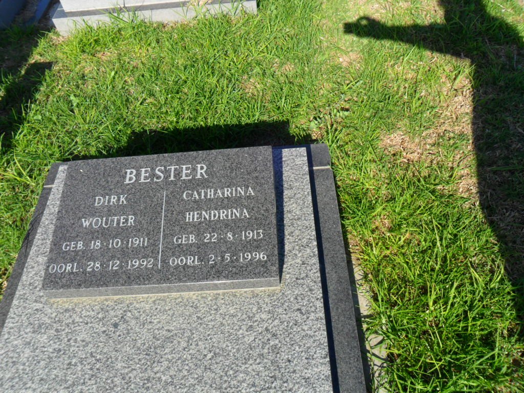 BESTER Dirk Wouter 1911-1992 &amp; Catharina Hendrina 1913-1996