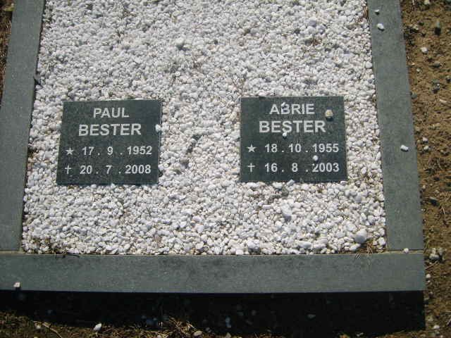 BESTER Paul 1952-2008 :: BESTER Abrie 1955-2003