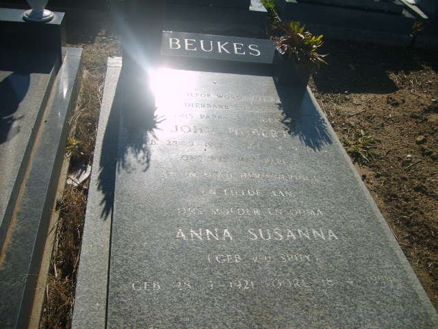 BEUKES Anna Susanna nee V.D. SPUY 1921-19??