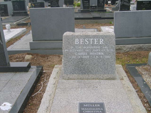 BESTER Gabriel Hendrik 1909-1980 