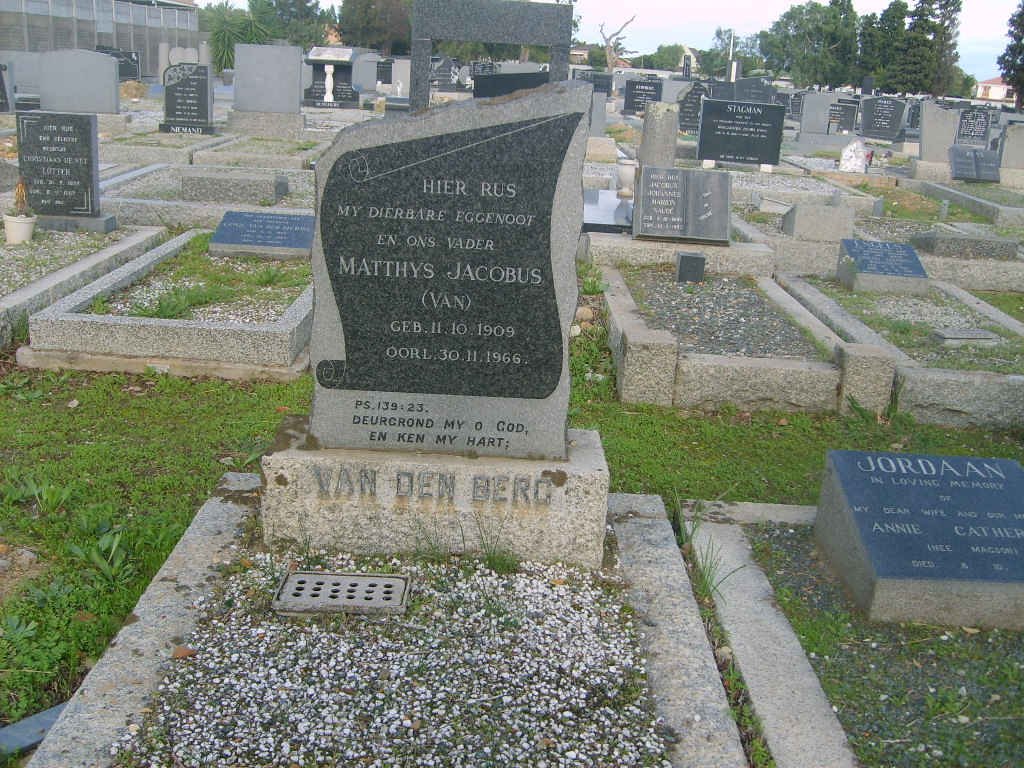 BERG Matthys Jacobus, van den 1909-1966