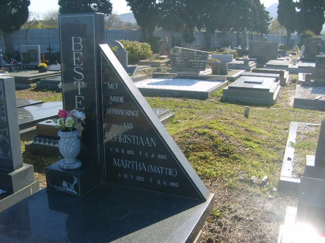 BESTER Christiaan 1913-1989 &amp; Martha 1920-1989