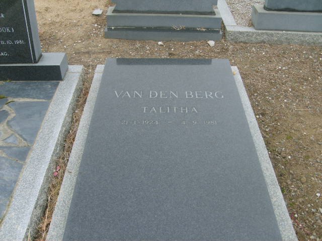 BERG Talitha, van den 1924-1981