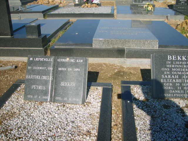 BEKKER Bartholomeus Petrus 1920-19??
