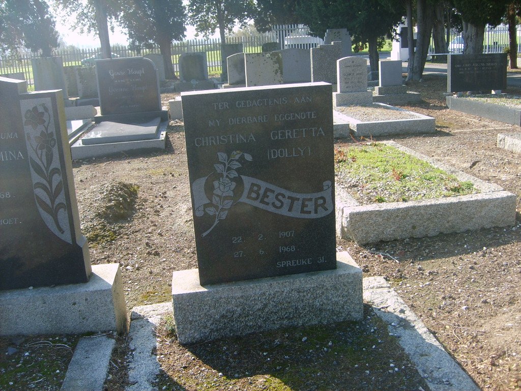 BESTER Christina Geretta 1907-1968