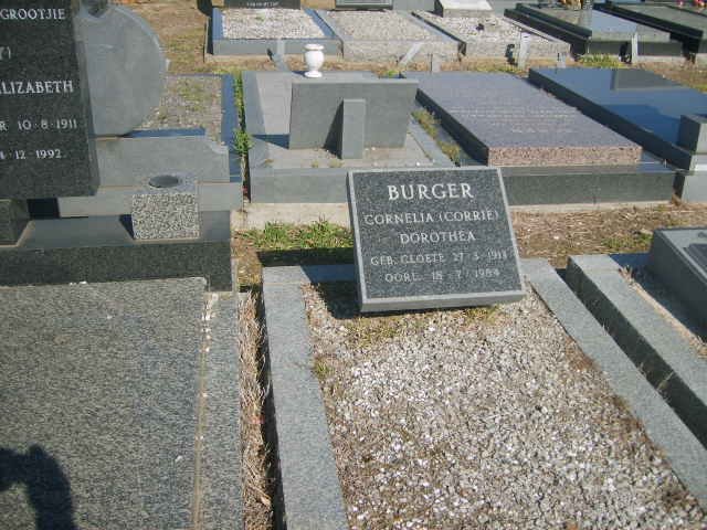 BURGER Cornelia Dorothea nee CLOETE 1911-1984