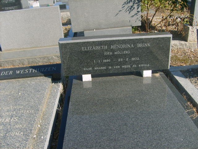 BRINK Elizabeth Hendrina nee MOLLER 1880-1973
