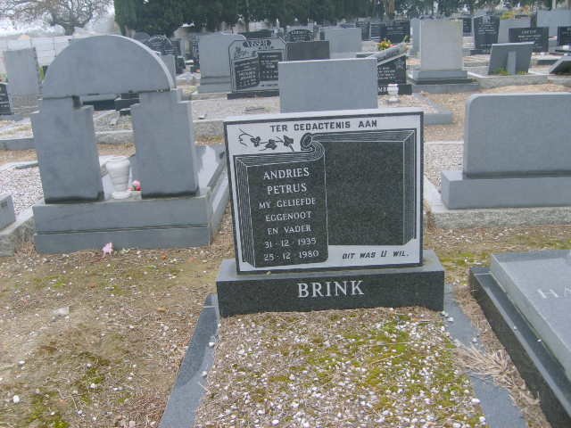 BRINK Andries Petrus 1935-1980